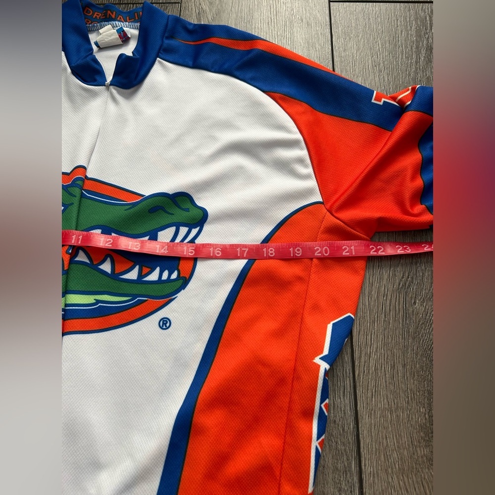 Florida Gators Cycling Jersey XL NCAA Adrenaline Promotions Full Zip Blue Orange - Picture 10 of 16